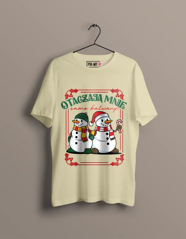 Otaczają mnie bałwany kolor: buttercream