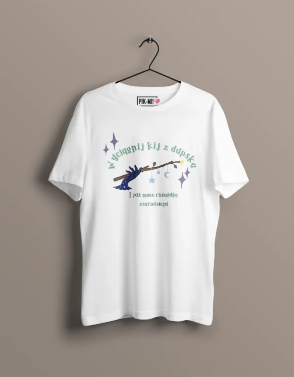 Wyciągnij kij czarodzieju, kolor biały